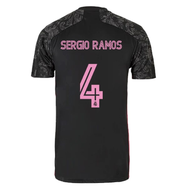 Camiseta Real Madrid Replica Tercera Ropa NO.4 Sergio Ramos 2020/21 Negro